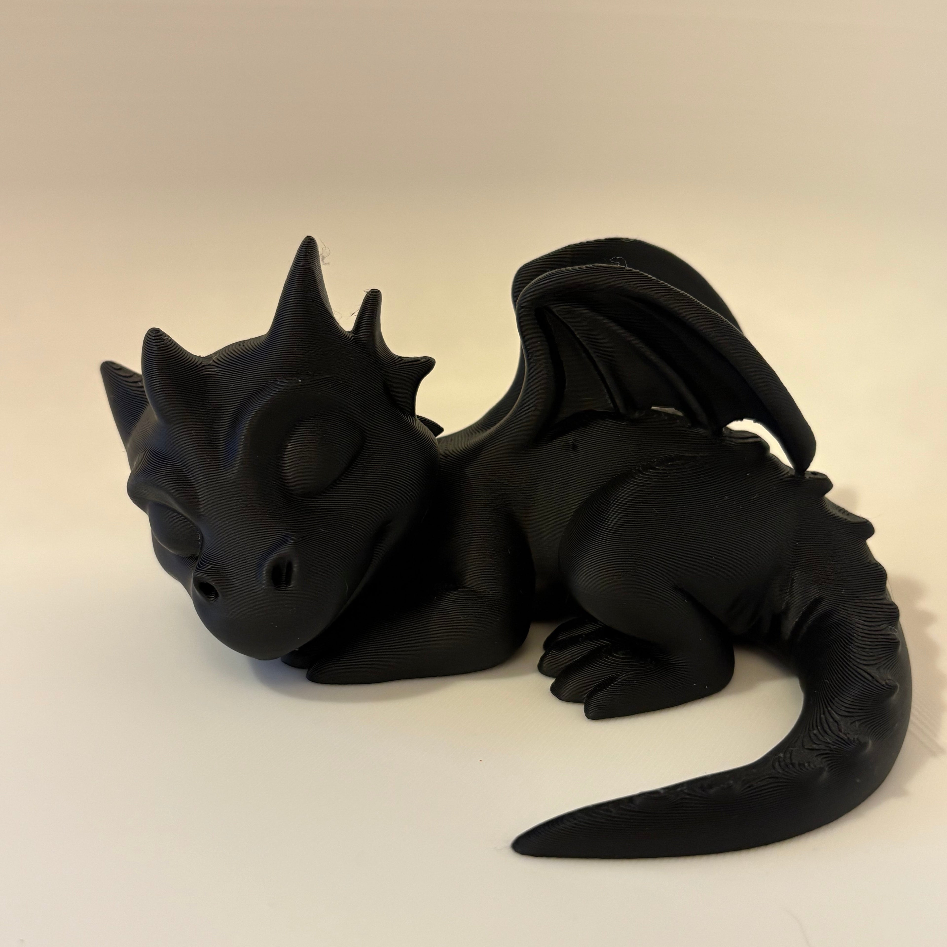 3D Printed Sleeping Bookshelf Dragon