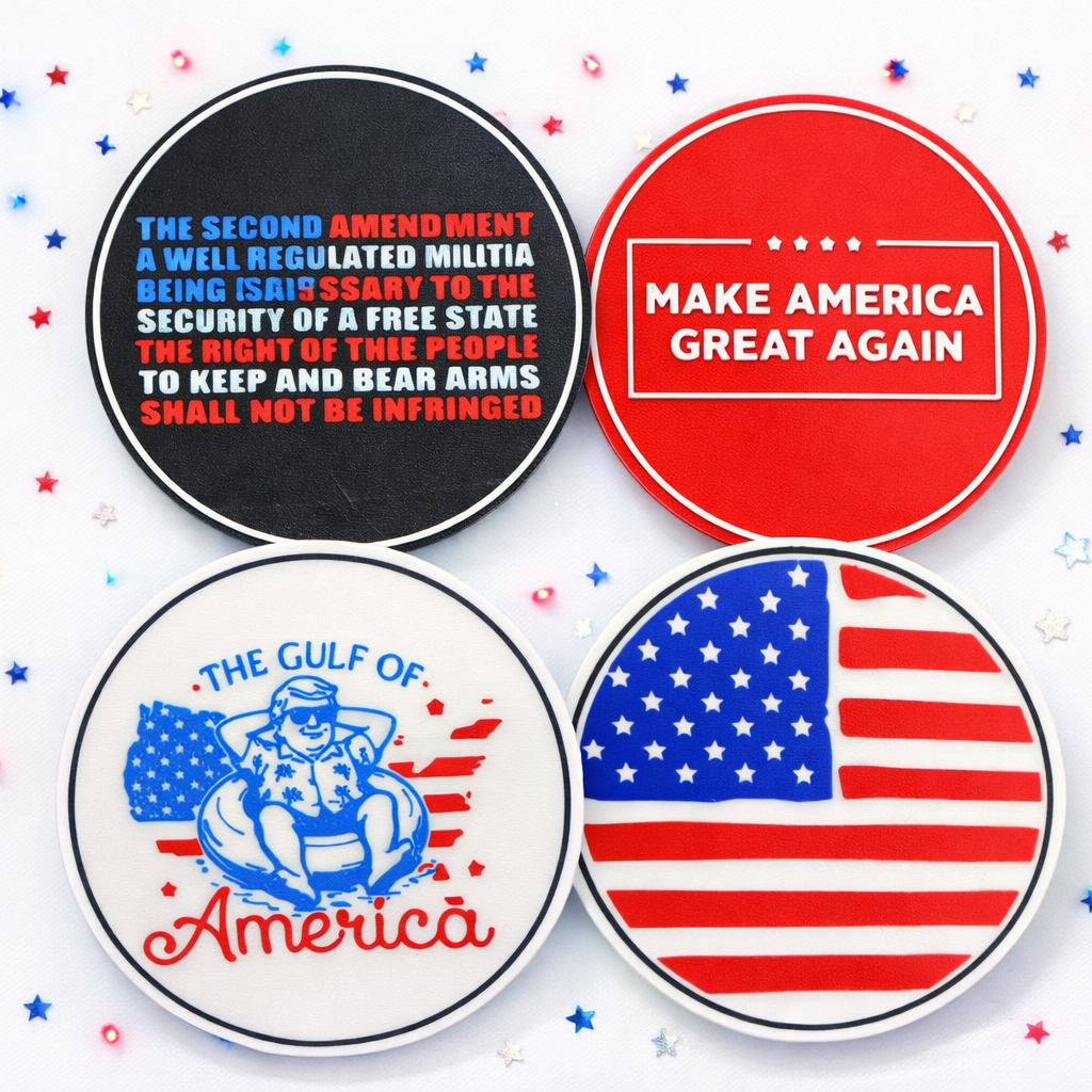 Mix and Match Custom 3D Printed American Pride/Conservative Coaster Sets