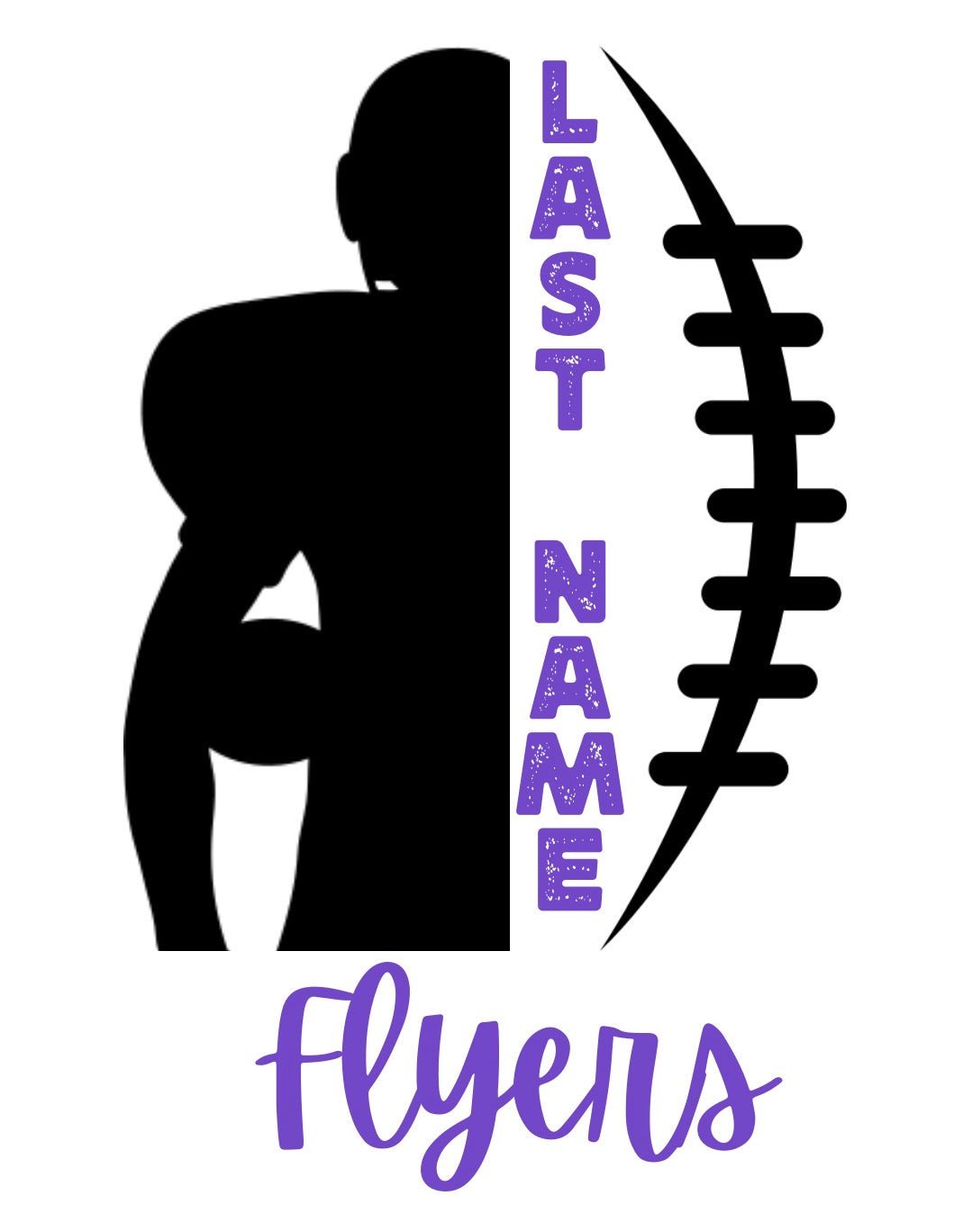 Custom Sports Number & 1/2 & 1/2 Sport-Last Name on back