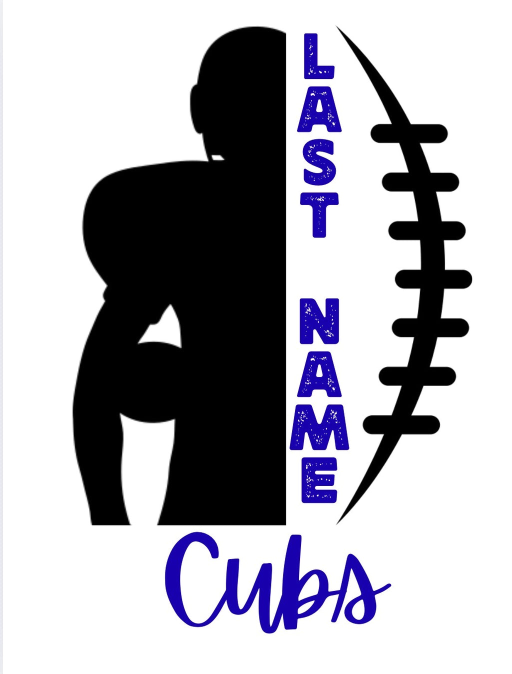 Custom Sports Number & 1/2 & 1/2 Sport-Last Name on back