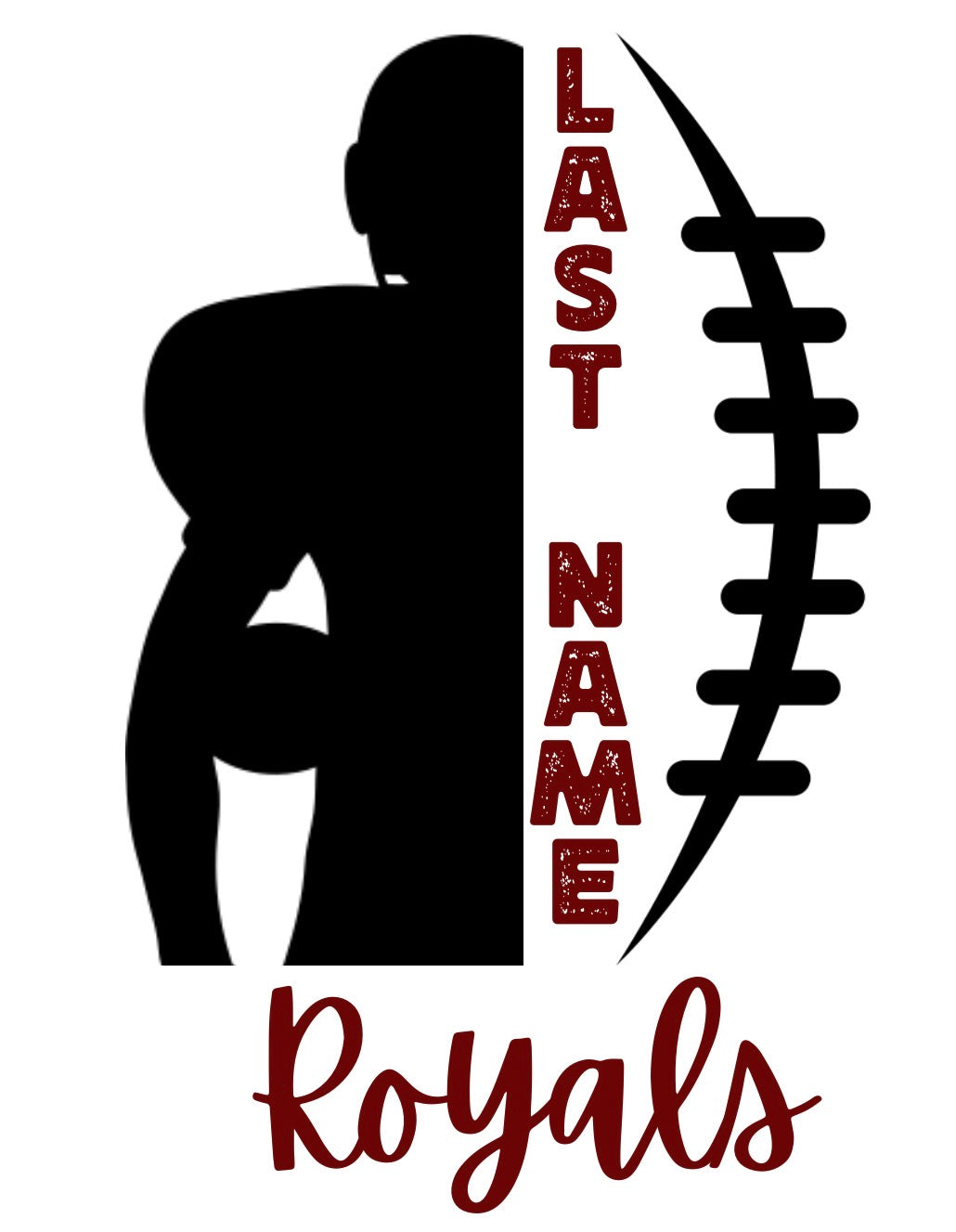 Custom Sports Number & 1/2 & 1/2 Sport-Last Name on back