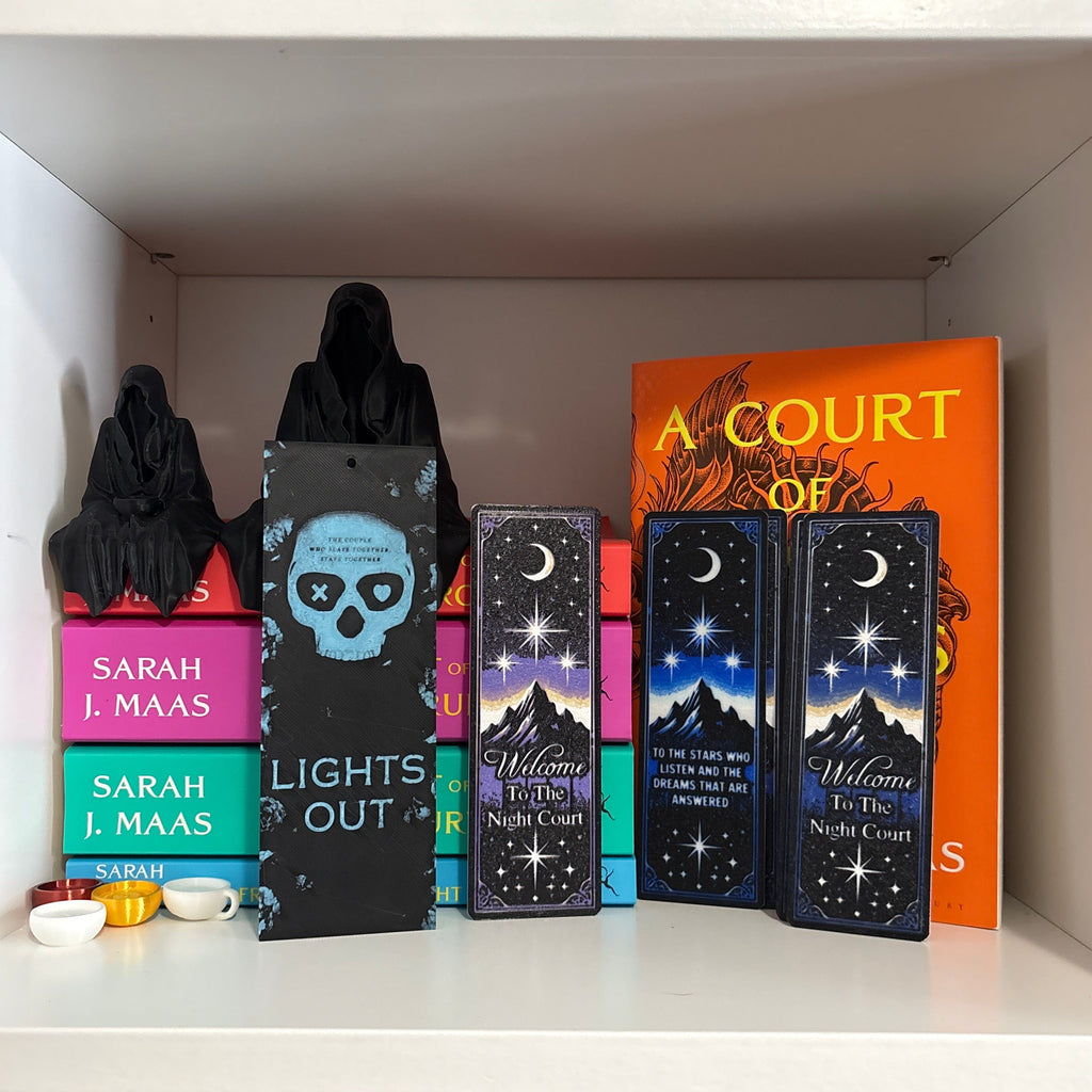3D Printed Fantasy, Dark Romance, and Mystery Bookmarks