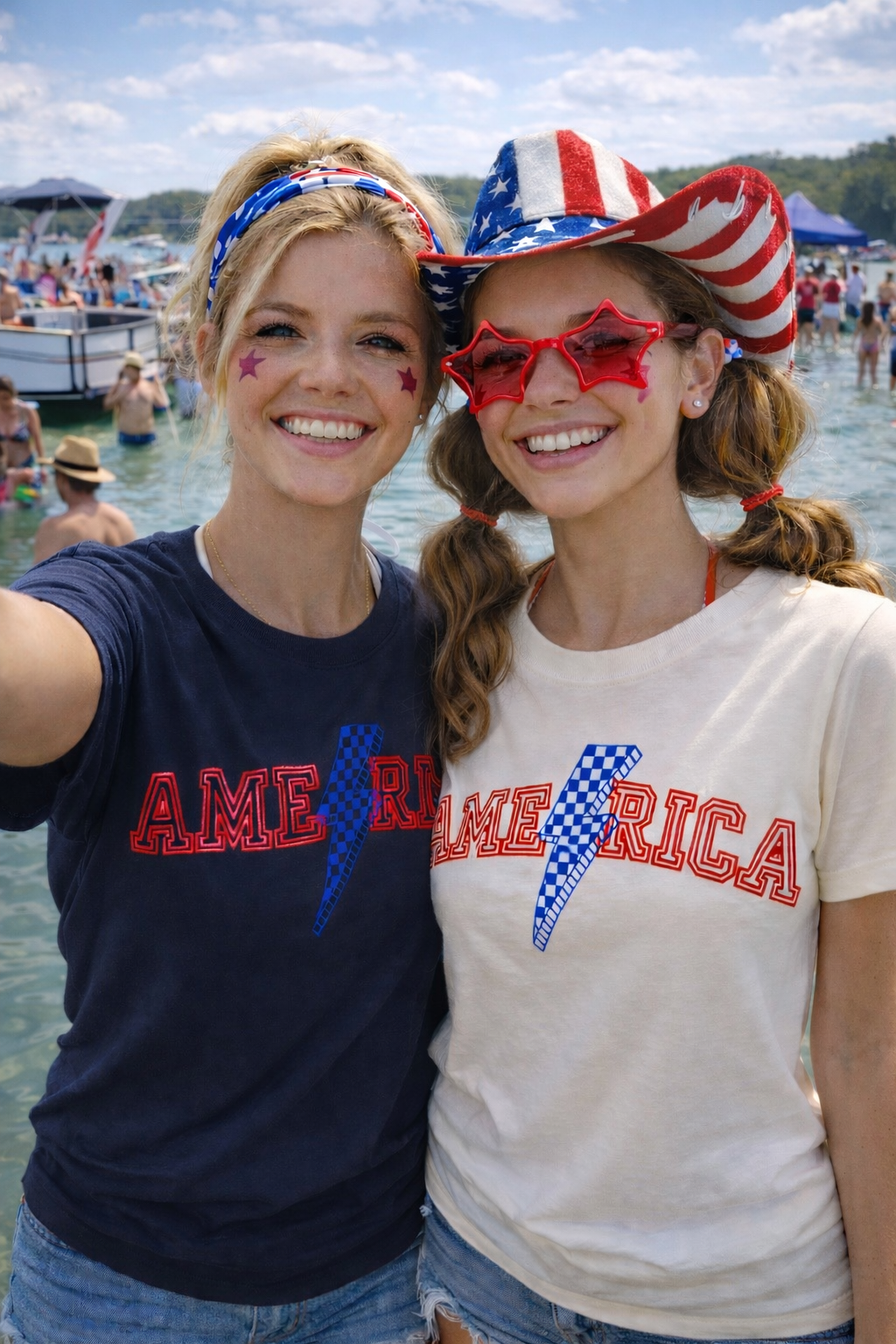 America Lightning Bolt 4th of July T-shirt