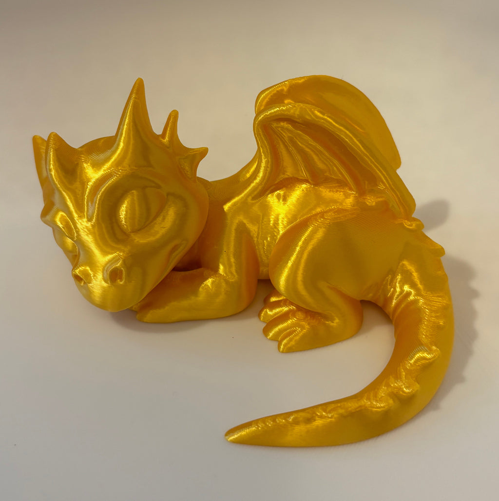 3D Printed Sleeping Bookshelf Dragon