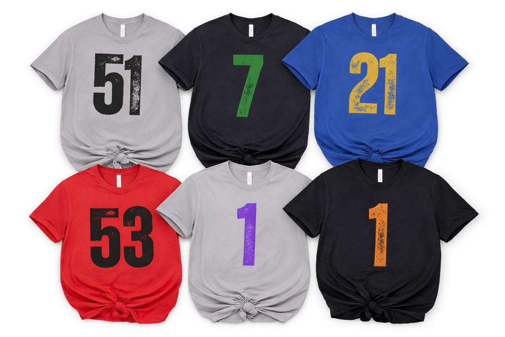 Custom Sports Number & 1/2 & 1/2 Sport-Last Name on back