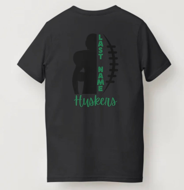 Custom Sports Number & 1/2 & 1/2 Sport-Last Name on back