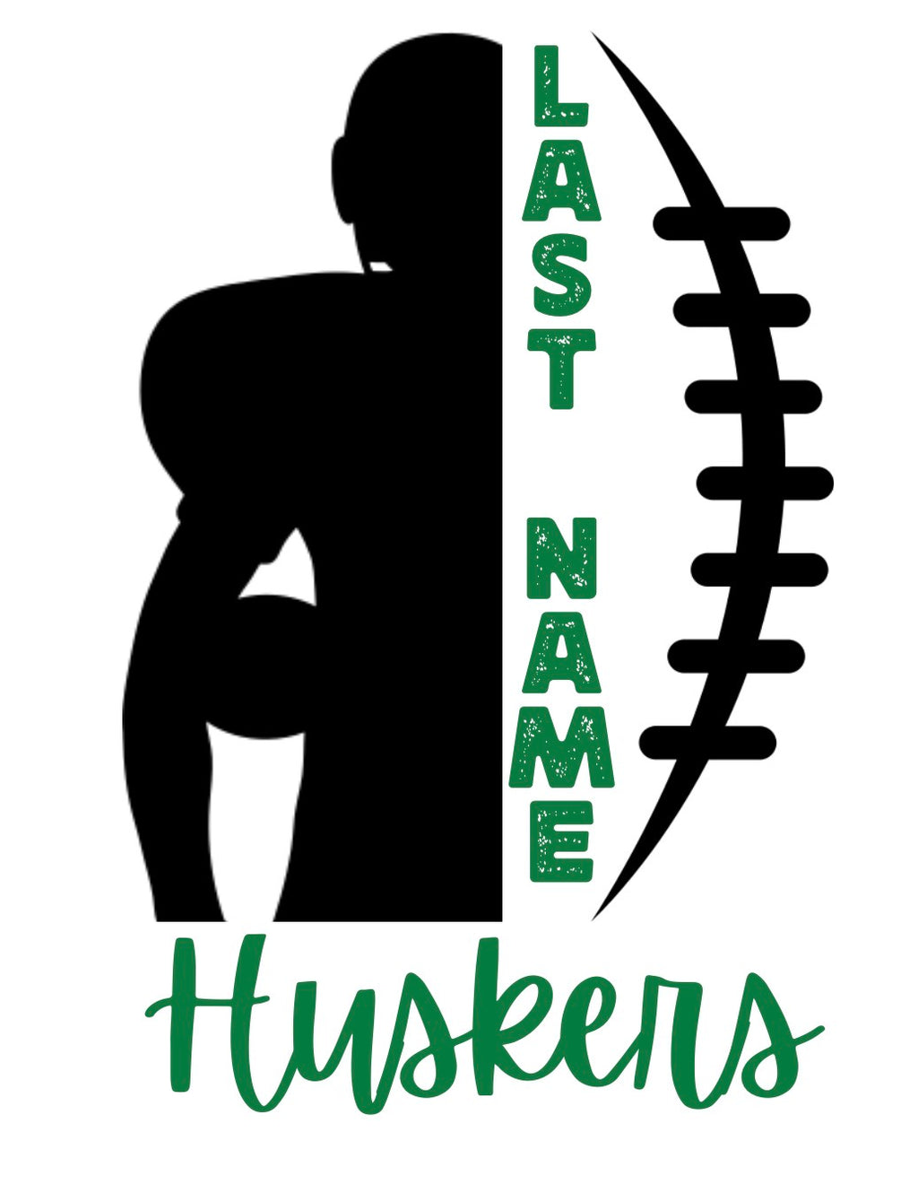 Custom Sports Number & 1/2 & 1/2 Sport-Last Name on back