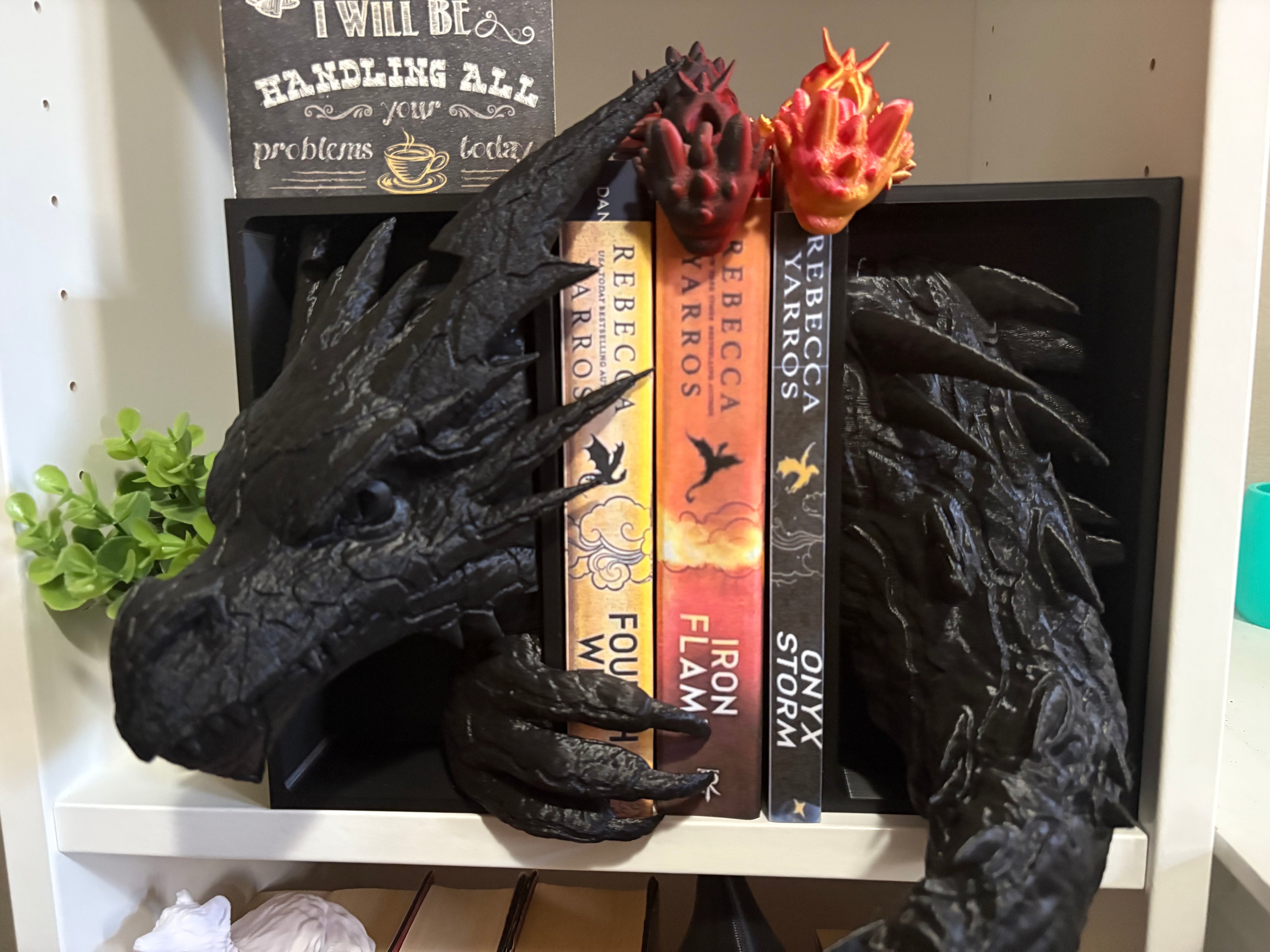 Fourth Wing Inspired Dragon Bookends