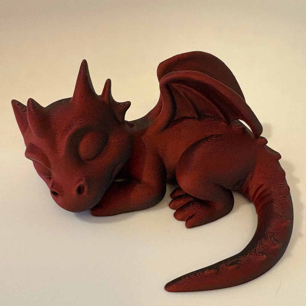 3D Printed Sleeping Bookshelf Dragon