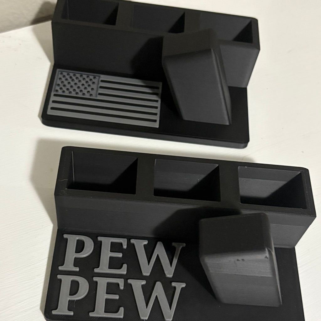 Custom 3D Printed Pistol Stand with Magazine Slot