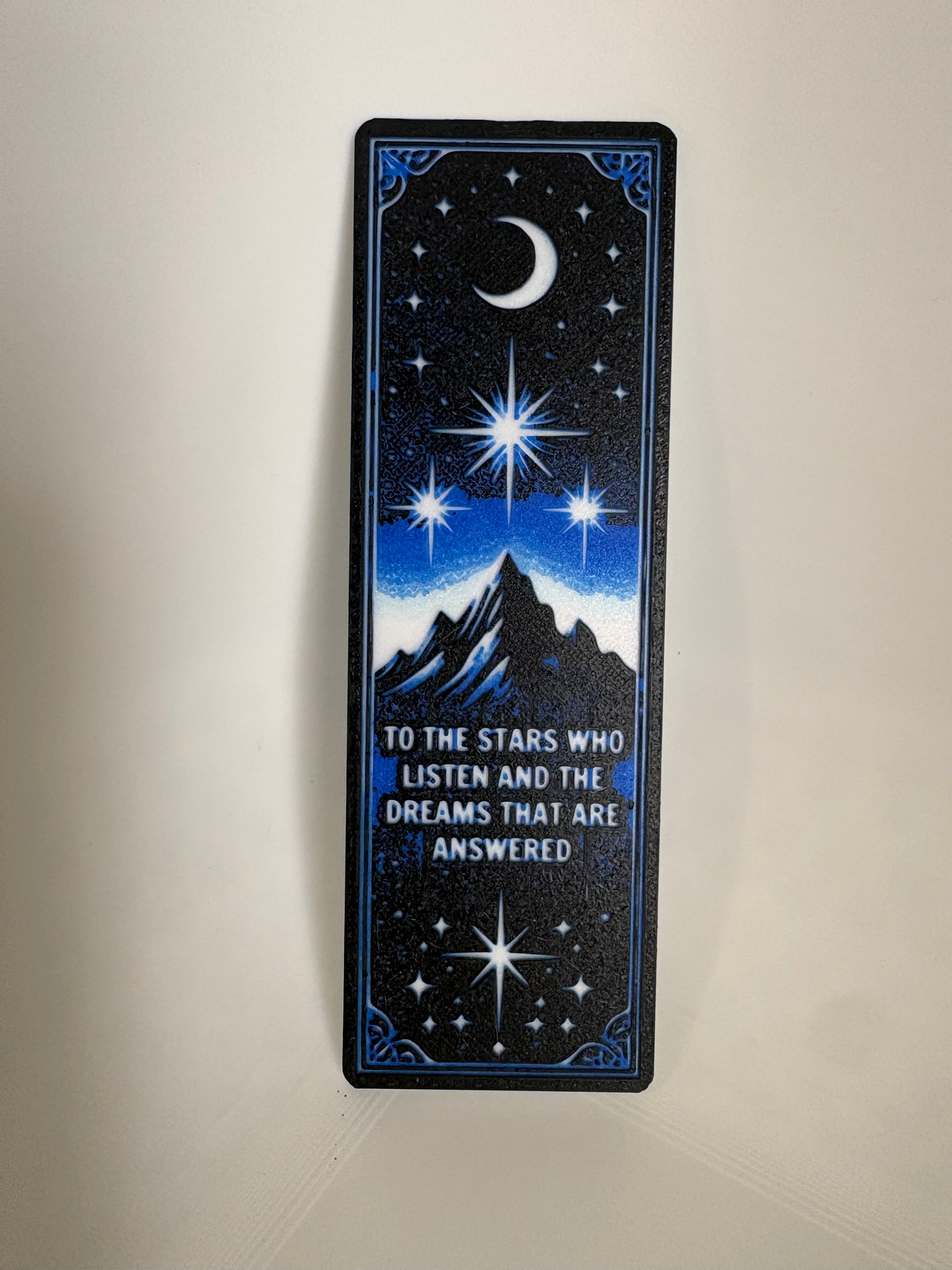 3D Printed Fantasy, Dark Romance, and Mystery Bookmarks
