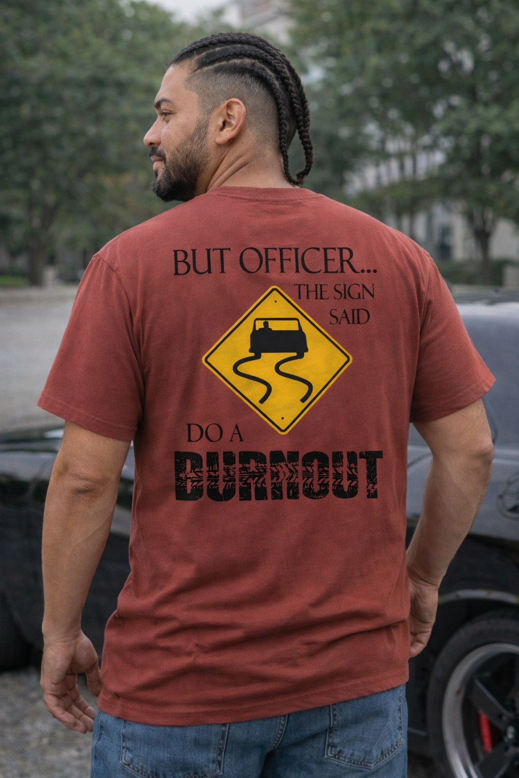 But Officer The Sign Said... Burnout T-shirt