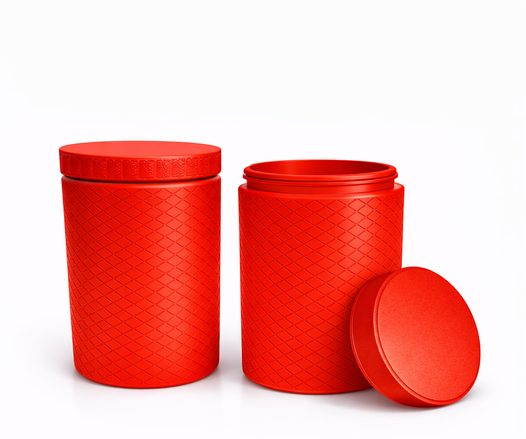3D Printed Storage (Screw-Top) Container and Lid