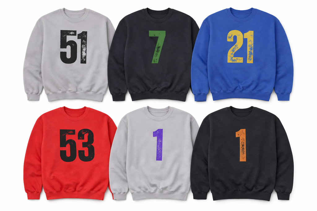 Custom Sports Number & 1/2 & 1/2 Sport-Last Name on back.