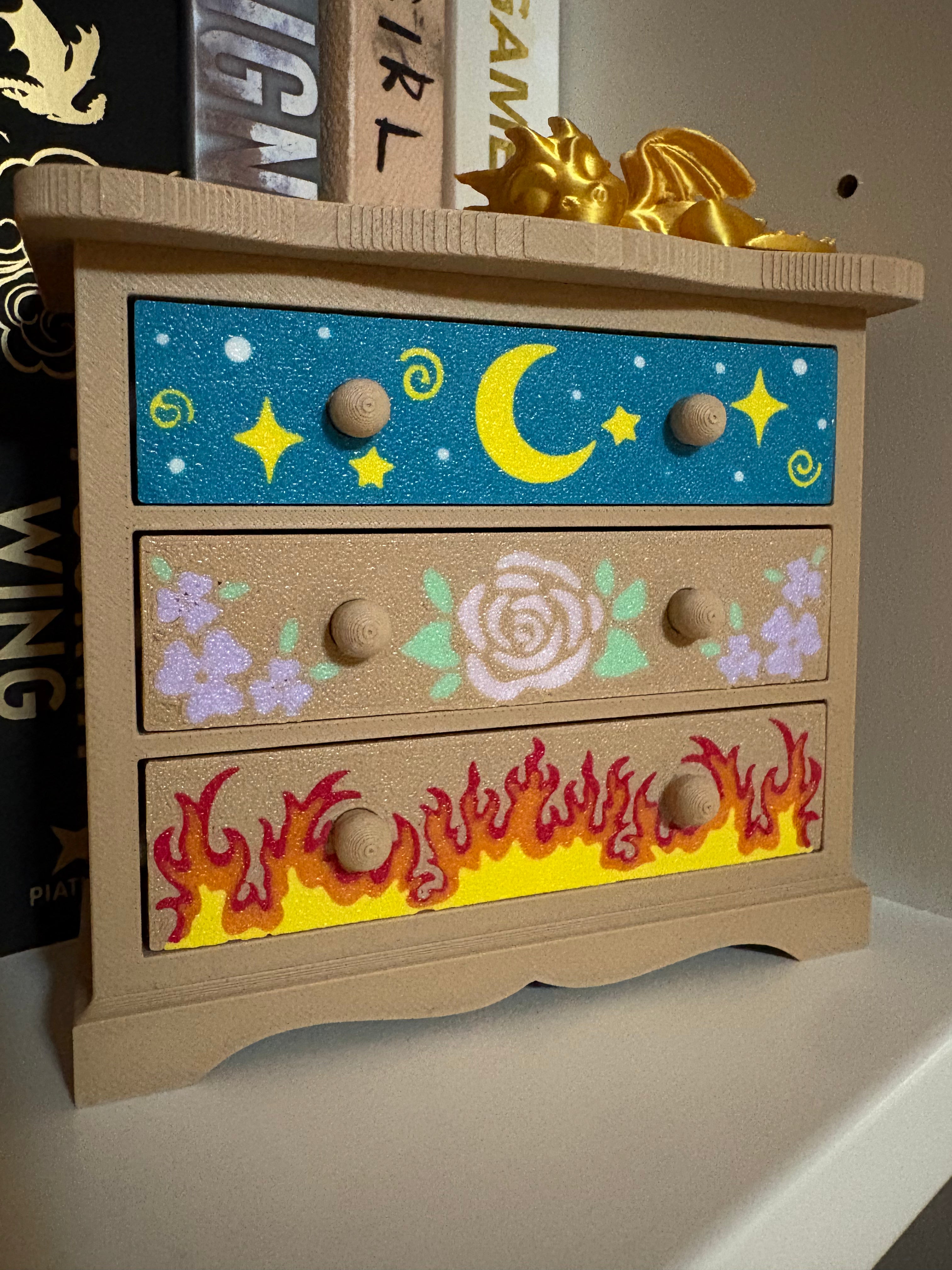 ACOTAR Inspired Feyre’s Dresser| | Hidden Message Inside