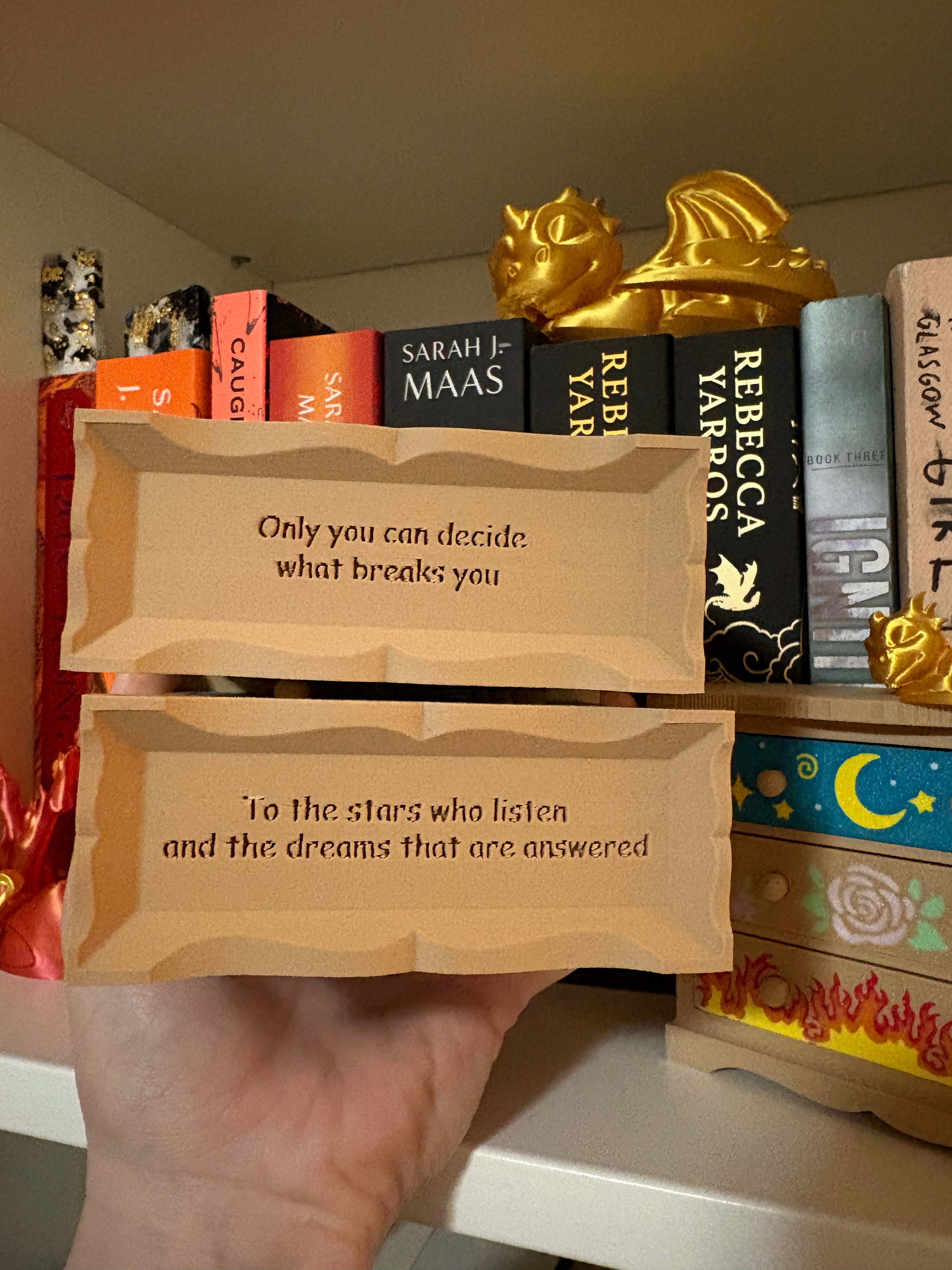 ACOTAR Inspired Feyre’s Dresser| | Hidden Message Inside