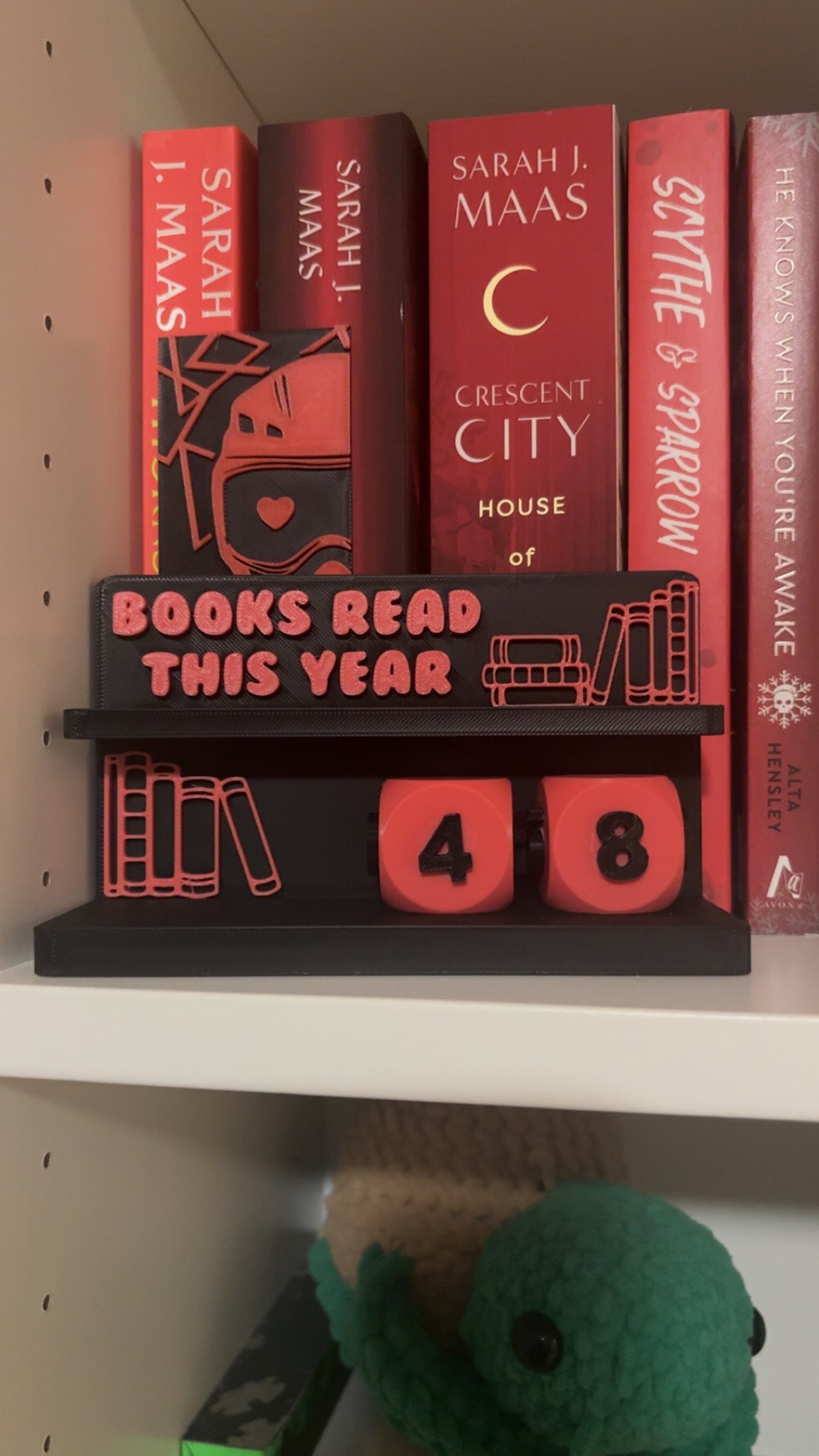 3D Printer Bookshelf Book Counter